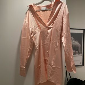 Pink silk dress